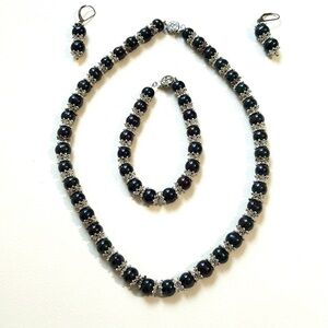Peacock pearl set necklace earring and bracelet